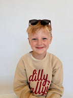 Dilly Dallyin' crew for boys and girls, sizes 2/3 to 6/7