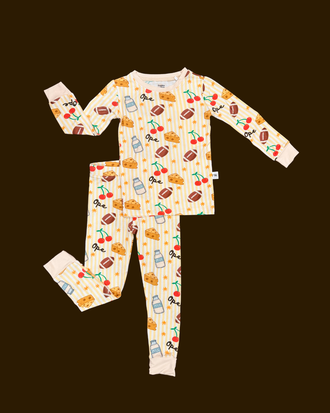 Little Locals Wisconsin Icons Bamboo Pajama Set
