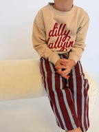 Take your time Dilly Dallyin' toddler crewneck for school days and pumpkin patches