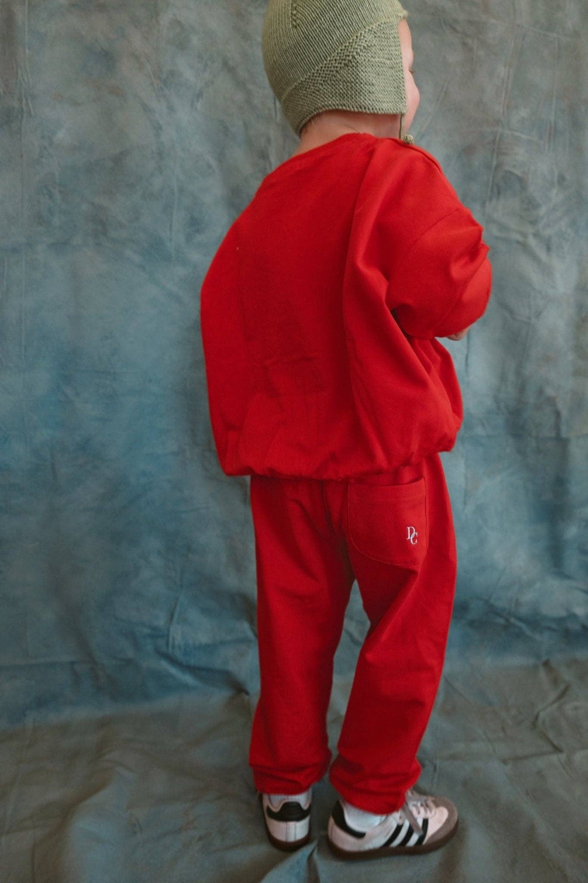 Red monster truck sweatshirt for boys and toddlers, sizes 1 to 6 years
