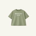 Breakfast Club graphic tee, boxy drop-shoulder cotton t-shirt for babies and toddlers
