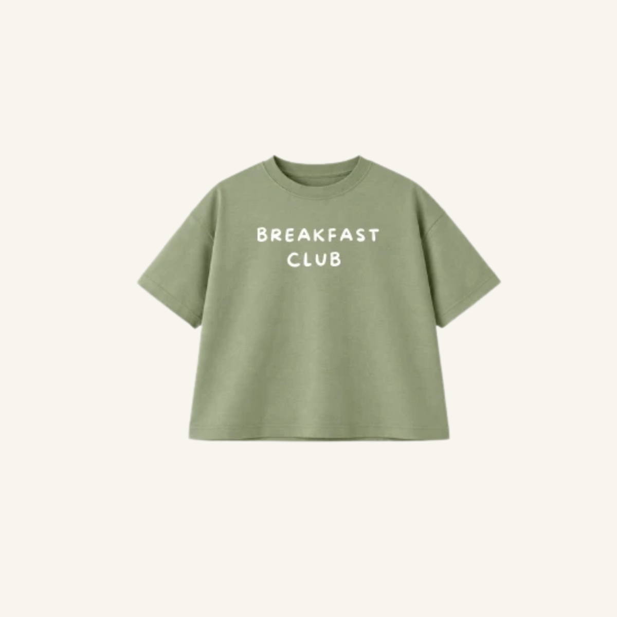 Breakfast Club graphic tee, boxy drop-shoulder cotton t-shirt for babies and toddlers