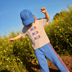 Brushed French terry toddler track pants with sewn-in elastic waistband