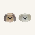 Pippy Puppy claw clips 2 pack, mini puppy face hair clips for kids